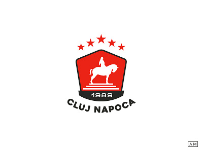 The city Cluj Napoca - Logo Design / Badge / Horse badge branding design horse icon logo logo design logodesign mark red regal symbol