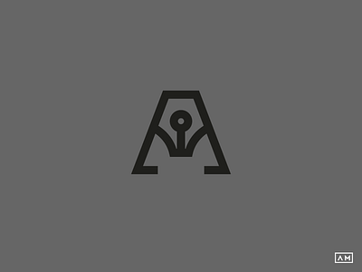 AM Pen - Logo Design / Monogram am brand branding logo logodesign mark minimal modern monogram pen symbol type