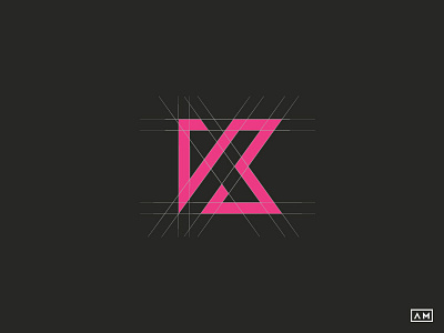 K - Logo Design / Symbol / Mark / Construction Guides brand branding construction k letter logo logodesign mark modern monogram symbol type