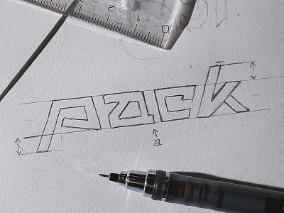 Pack - Wordmark / Logotype Sketch brand branding logo logodesign logotype mark minimal modern pack sketch type wordmark