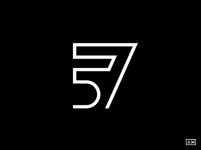 57 Lettermark Wordmark Lineart Logo