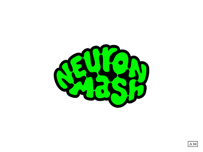 Neuron Mash Logo Artisanal Craft Beer beer brain branding craft craft beer logo logodesign logotype mark neuron organic type