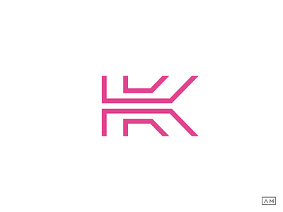 K Logo Lineart Geometric Minimal