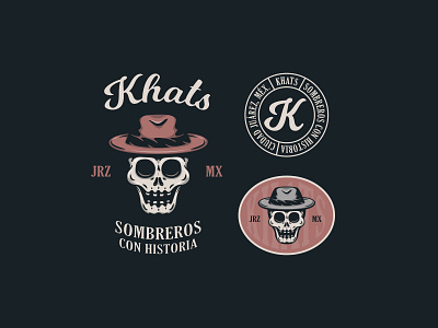 Khats Logo Kit branding character design design graphic design hats illustration logo skull