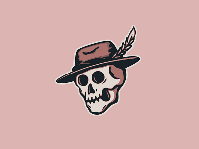 Skull Sticker branding character design design graphic design illustration logo vector