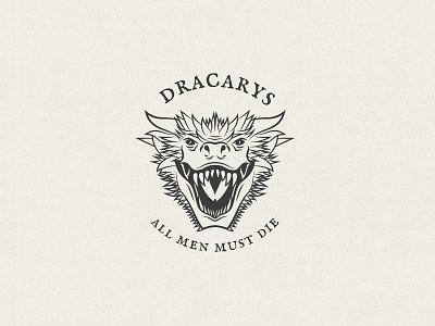 Drogon Badge badge branding character design design drogon fan art game of thrones graphic design illustration logo vector