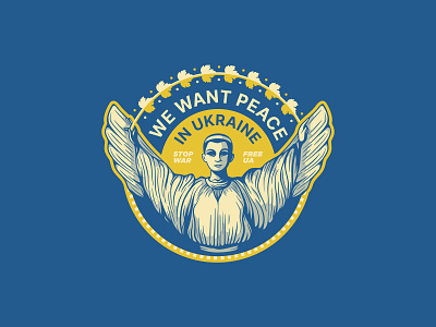 Peace in Ukraine badge design character design design graphic design illustration logo love no war peace stop war ukraine