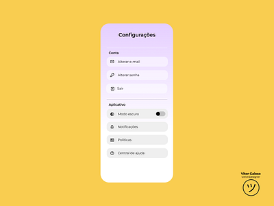 Daily UI :: 007 - Settings