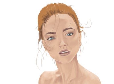 Unfinished Hair design digitalpainting graphic design illustration