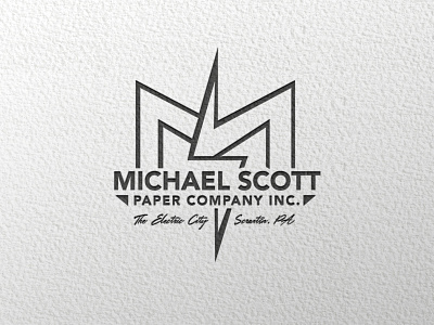 Michael Scott Paper Company Logo branding illustration illustrator logo logo design photoshop the office typography vector