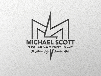 Michael Scott Paper Company Logo branding illustration illustrator logo logo design photoshop the office typography vector