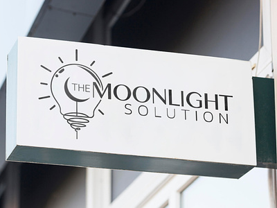 The Moonlight Solution Logo branding design graphic design illustration logo typography vector