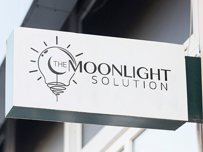 The Moonlight Solution Logo branding design graphic design illustration logo typography vector