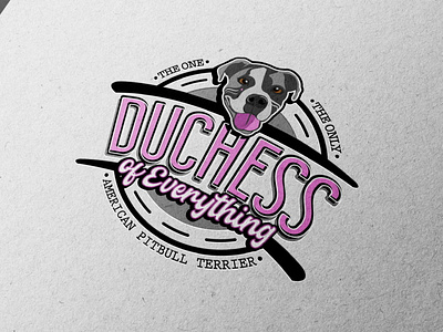 Duchess of Everything Logo branding design graphic design illustration logo pitbull typography vector