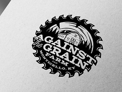 Against the Grain Farm Logo branding design farm graphic design illustration kentucky logo ranch typography vector