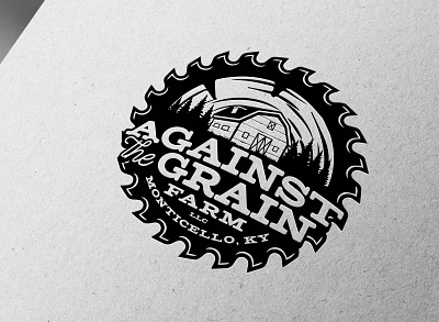 Against the Grain Farm Logo branding design farm graphic design illustration kentucky logo ranch typography vector