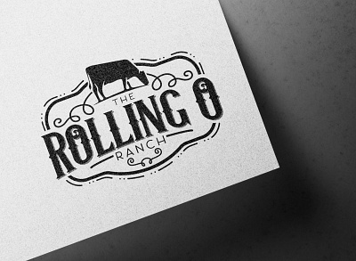 The Rolling O Ranch Logo branding cattle design farm graphic design illustration logo ranch typography vector