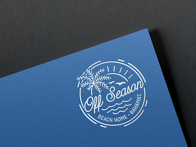 Off Season Beach House Logo bahamas beach branding design graphic design illustration logo typography vector