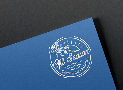 Off Season Beach House Logo bahamas beach branding design graphic design illustration logo typography vector
