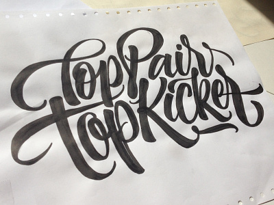 TPTK - T-shirt design 02 brush brushpen calligraphy cloth draft lettering logo poker shirt sketch tombow tptk tshirt type typography