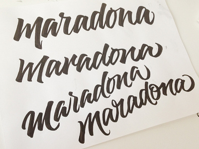 Maradona - Creative Agency angecy brush brushpen draft lettering logo sketch tombow type typography