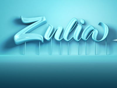 Zulia 3D poster 3d brush brushpen calligraphy cgi custom lettering maya tombow type venezuela zulia