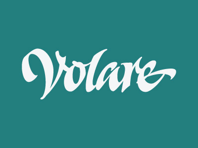 Volare brush brushpen draft italic lettering logo shirt sketch type typography