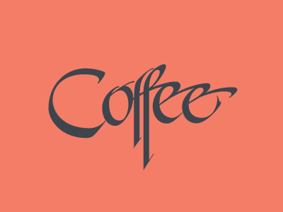 Coffee brush brushpen draft lettering logo parallel pilot sketch type typography