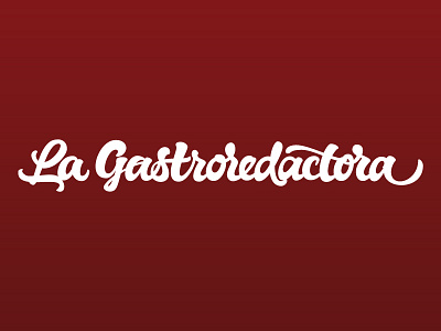 La Gastroredactora brush brushpen calligraphy custom fabercastell joluvian laura lettering red tombow type