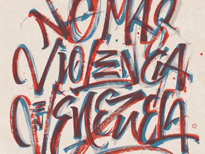 No más violencia en Venezuela brush brushpen calligraphy custom fabercastell joluvian lettering t shirt tombow type