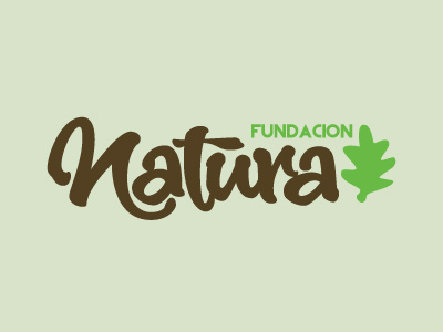 Fundación Natura Logo brush brushpen calligraphy custom fabercastell joluvian lettering natura tombow type