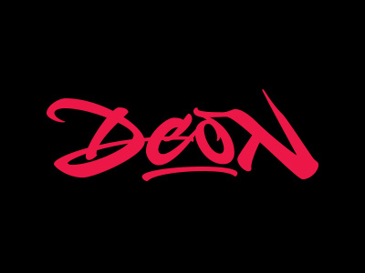 Deon (DJ and music producer) brush brushpen calligraphy custom deon fabercastell joluvian lettering tombow type