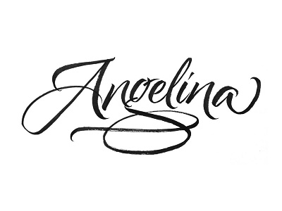 Angelina brush brushpen calligraphy custom j oluvian lettering tombow type