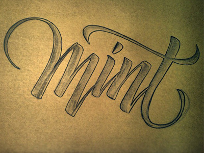 Mint - 2nd T-shirt test calligraphy lettering t shirt tipografia typography vector