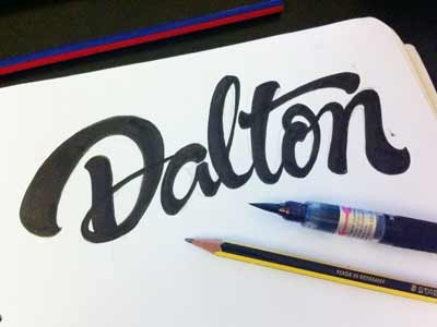 Dalton logo calligraphy lettering movie
