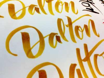 Dalton base for lettering calligraphy lettering testing