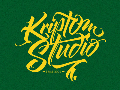 Kriptom Studio brushpen calligraphy lettering superman t shirt vector