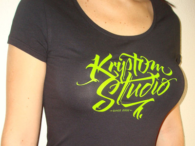 Kriptom Studio brushpen calligraphy lettering superman t shirt vector