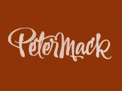 Peter Mack brushpen calligraphy lettering logo mack peter tshirt type
