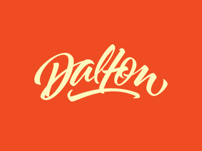 Dalton logo – 3D short film 3d animation brushpen calligraphy dalton lettering logo orange type yellow