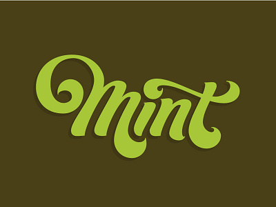 Mint - Version 01 brushpen calligraphy draw green lettering logo mint type