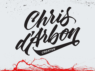 Chris d'Arbon logo brushpen calligraphy chris custom draw handmade lettering logo type