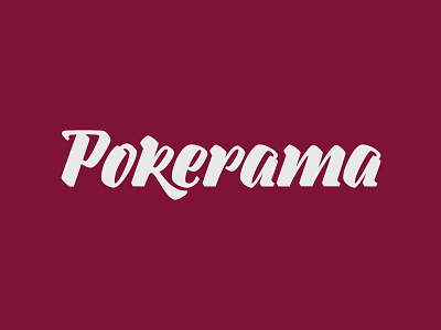 Pokerama Logo brushpen calligraphy card custom draw game handmade lettering logo poker type