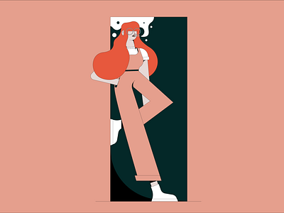Friday Nights character characterdesign design digitalart environment female flat flatdesign girl graphic illustration illustrator scene smoking vector