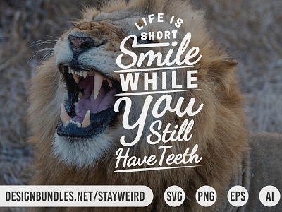 LIFE IS SHORT, SMILE WHILE YOU STILL HAVE TEETH FUNNY QUOTE