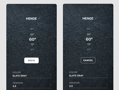 Henge - Smart Coffee Cup app branding design graphic design ui ux