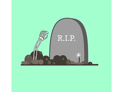 RIP cute design dead dirt flower graveyard rest in peace rip skelton tombstone
