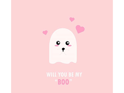 Will you be my boo? 👻 boo cute design ghost love pink spooky