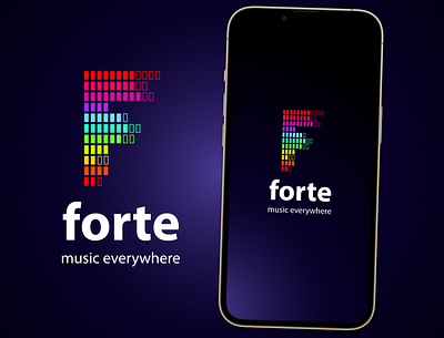 Forte - Music Streaming App branding design icon illustration logo typography vector
