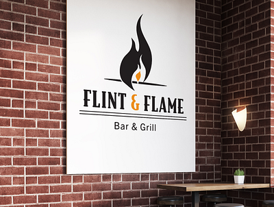 Flint & Flame Bar & Grill branding design graphic design icon illustration logo vector
